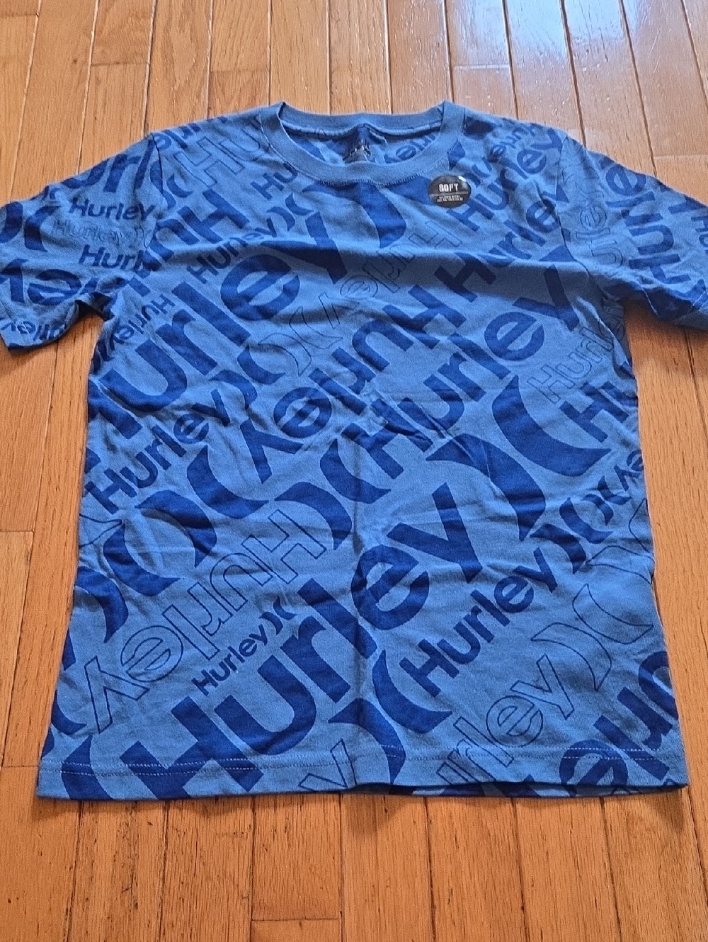 Hurley Blue Allover Logo Tee